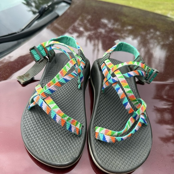 Chaco ZX1 Classic Size 3 Ecotread Sport Strap Sandal  Shoes Lime Multi-colored R - Picture 2 of 6